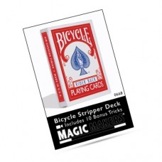 Magic Makers Bicycle Stripper Deck Red With 10 Bonus Tricks